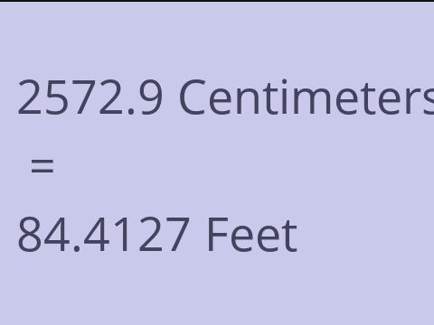 2572.9 CM TO FEET
