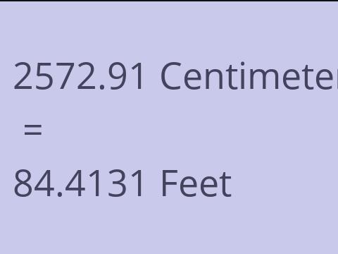 2572.91 CM TO FEET
