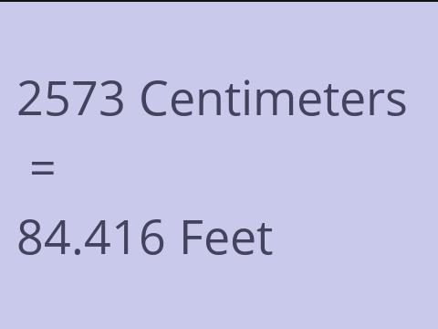 2573 CM TO FEET