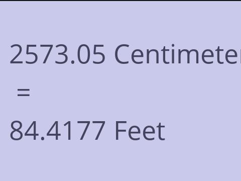 2573.05 CM TO FEET