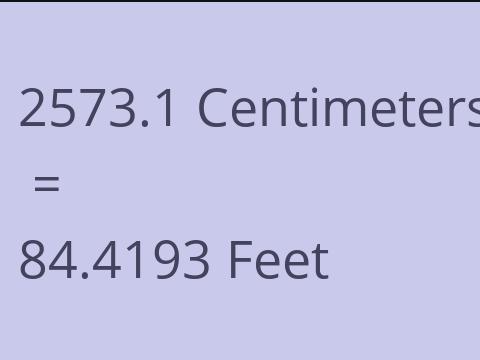 2573.1 CM TO FEET