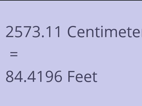 2573.11 CM TO FEET