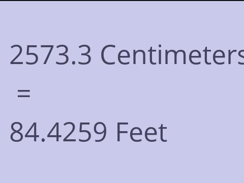 2573.3 CM TO FEET