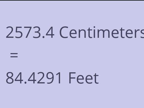2573.4 CM TO FEET