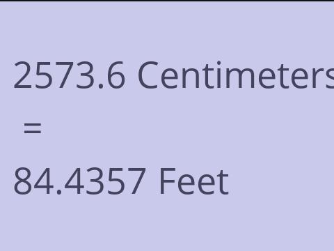 2573.6 CM TO FEET