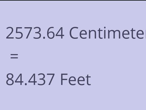 2573.64 CM TO FEET