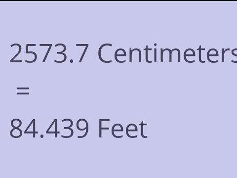 2573.7 CM TO FEET