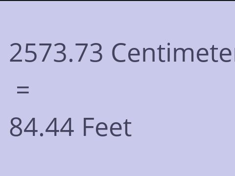 2573.73 CM TO FEET