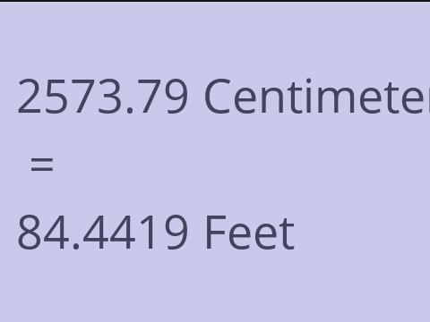 2573.79 CM TO FEET