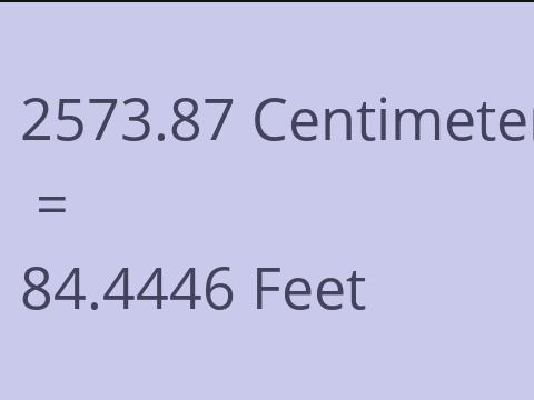 2573.87 CM TO FEET