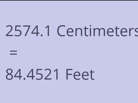 2574.1 CM TO FEET