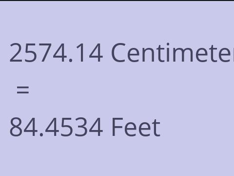 2574.14 CM TO FEET