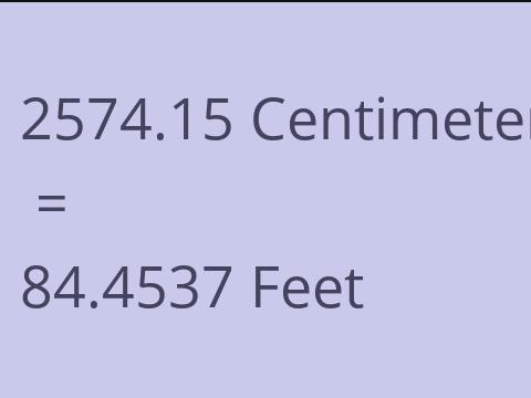 2574.15 CM TO FEET