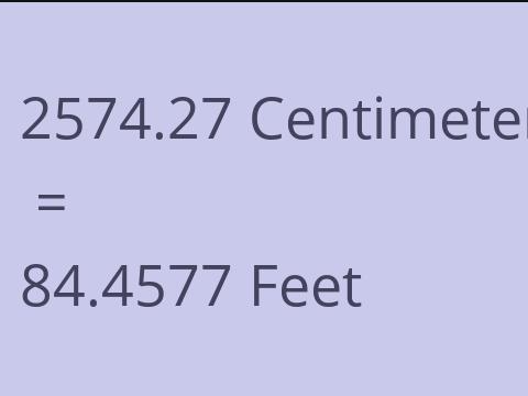 2574.27 CM TO FEET