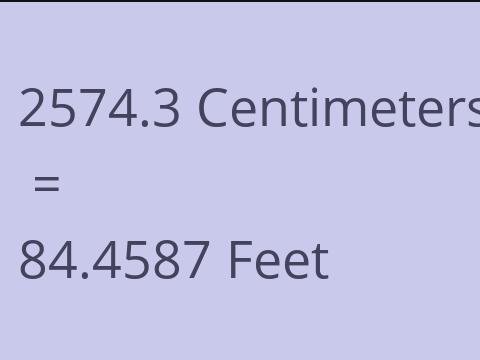 2574.3 CM TO FEET