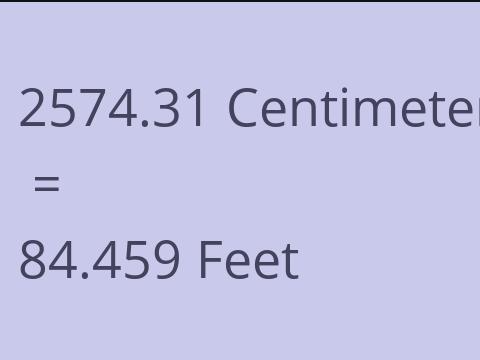2574.31 CM TO FEET