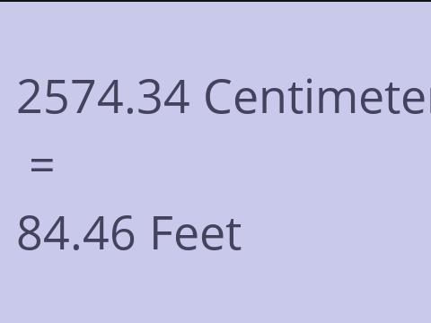 2574.34 CM TO FEET