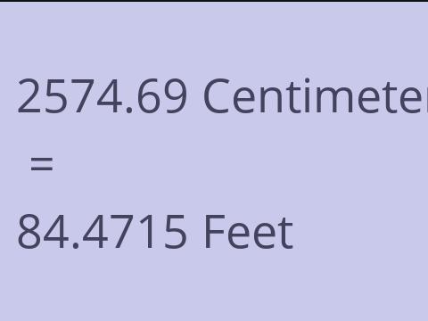 2574.69 CM TO FEET