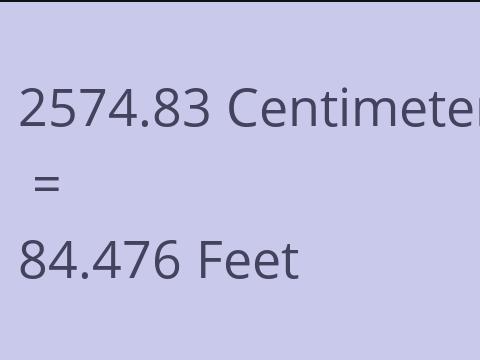 2574.83 CM TO FEET