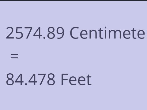 2574.89 CM TO FEET