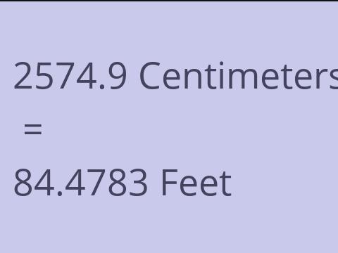 2574.9 CM TO FEET