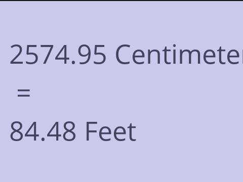 2574.95 CM TO FEET
