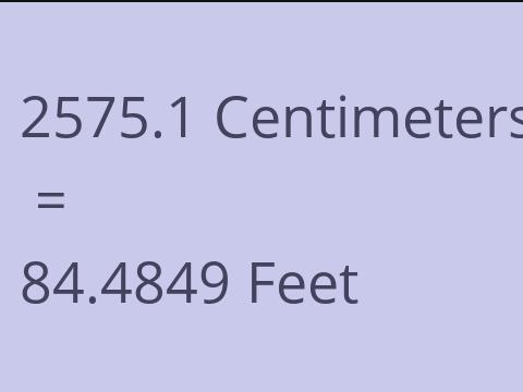 2575.1 CM TO FEET
