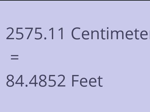 2575.11 CM TO FEET