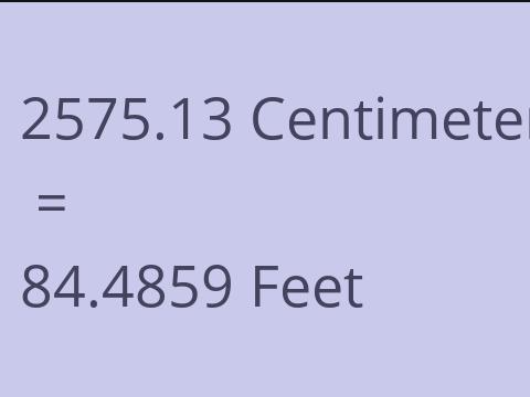 2575.13 CM TO FEET