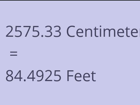 2575.33 CM TO FEET