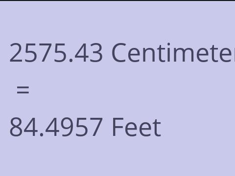 2575.43 CM TO FEET