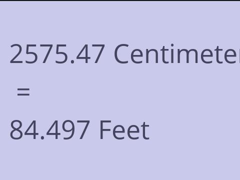 2575.47 CM TO FEET