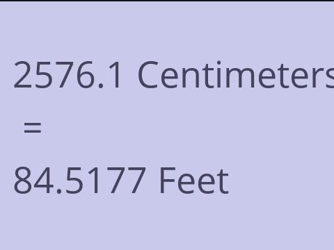 2576.1 CM TO FEET