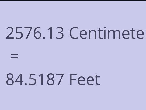 2576.13 CM TO FEET