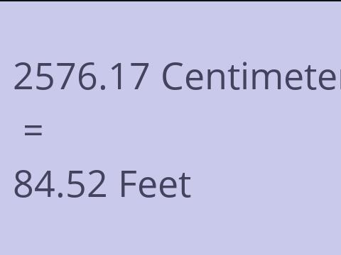 2576.17 CM TO FEET