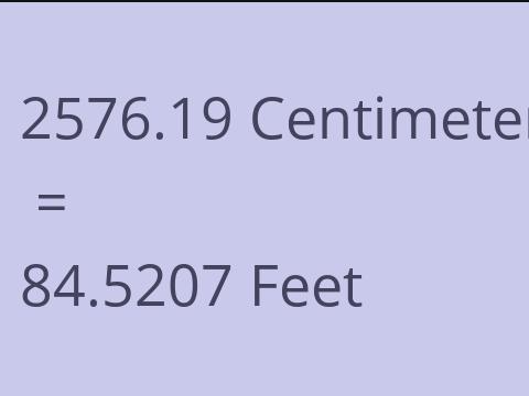 2576.19 CM TO FEET
