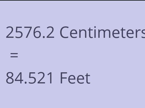 2576.2 CM TO FEET