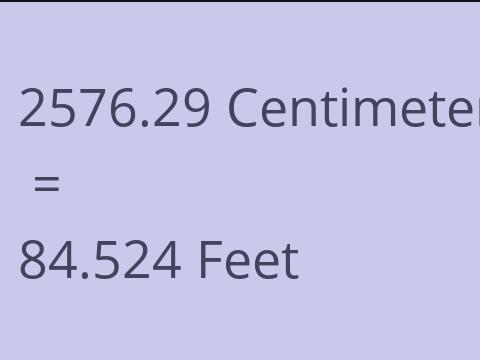 2576.29 CM TO FEET
