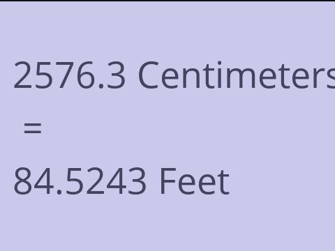 2576.3 CM TO FEET