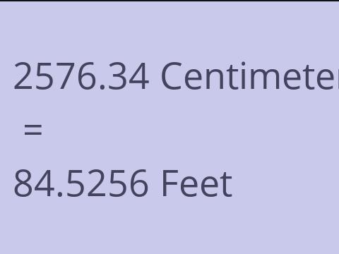2576.34 CM TO FEET