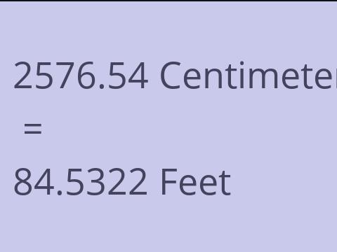 2576.54 CM TO FEET