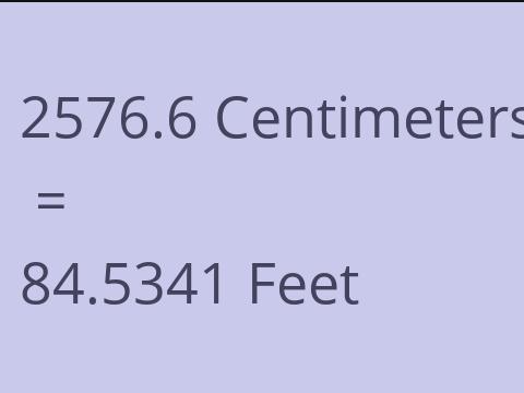2576.6 CM TO FEET