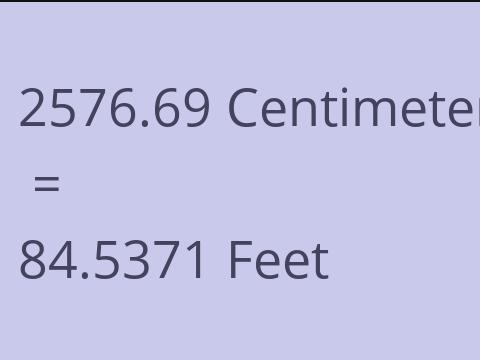 2576.69 CM TO FEET