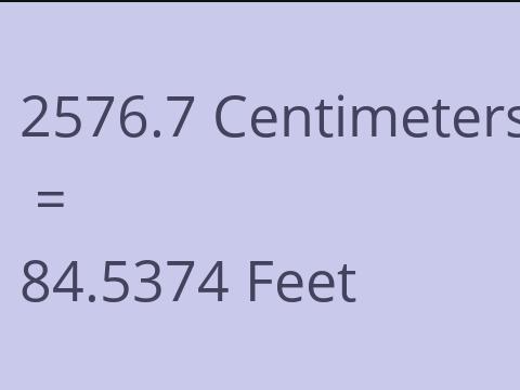 2576.7 CM TO FEET