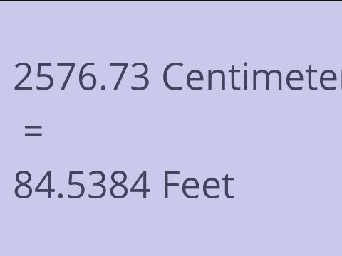 2576.73 CM TO FEET