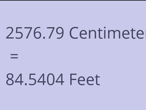 2576.79 CM TO FEET