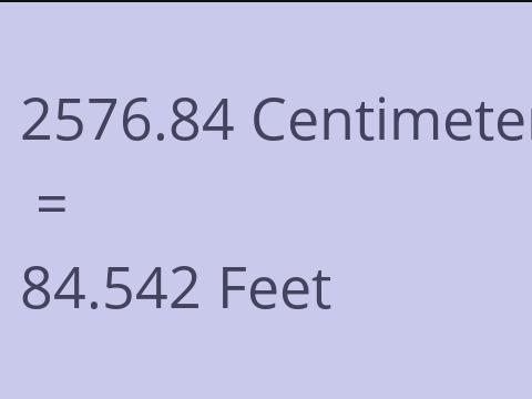 2576.84 CM TO FEET