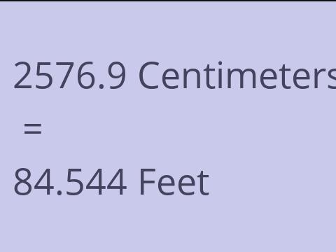 2576.9 CM TO FEET