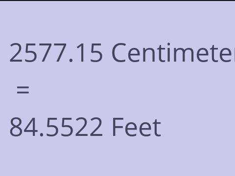 2577.15 CM TO FEET