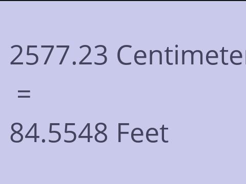 2577.23 CM TO FEET